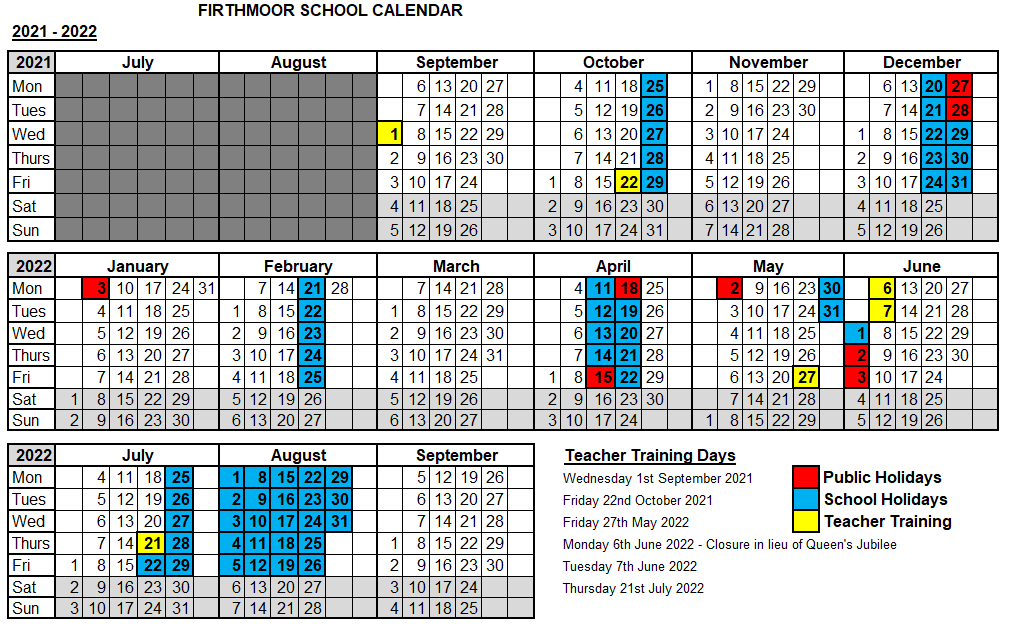 Calendrier National Foot 2023 2024 Firthmoor Academy